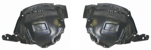 Front Fender Liner Pair/Set for Infiniti QX4 1997-2003, Right (Passenger) and Left (Driver) Front Section Replacement