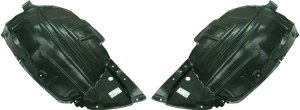 Front Fender Liner Pair/Set for 2006-2007 Infiniti M35, Right (Passenger) and Left (Driver) Front Section Replacement