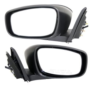 Power Heated Manual Folding Mirror Pair/Set for INFINITI G37 Coupe 2009-2013, Convertible 2009, Right (Passenger) and Left (Driver), Non-premium, Paintable, Replacement