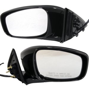 Power Mirror Pair/Set for Infiniti G37 2009-2013 / G25 2011-2012 Sedan, Right (Passenger) and Left (Driver), Manual Folding, Non-Heated, Paintable, w/o Memory, for RWD, w/o Premium Package, Replacement