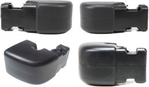 Front and Rear Bumper End Pair/Set for Jeep Wrangler 1997-2006, Right (Passenger) and Left (Driver), Plastic Replacement