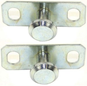 Front Bumper Bracket Pair/Set for 1993-1998 Jeep Grand Cherokee, Right (Passenger) and Left (Driver) Side Mounting Plates, Steel Replacement