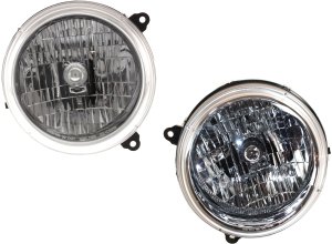 Headlight Assembly for 2002-2003 Liberty, Right (Passenger) and Left (Driver), Halogen, up to October 6, 2002, Jeep Replacement Pair/Set