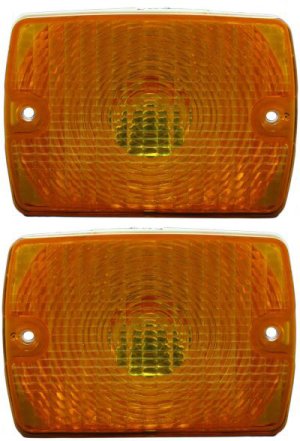 Standard Type Signal Light Pair/Set for Jeep Wrangler, 1987-1993, Right (Passenger) and Left (Driver) Side Replacement