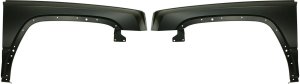 Front Fender Pair/Set for Jeep Commander 2006-2010, Right (Passenger) and Left (Driver), Primed (Ready to Paint), Steel, Replacement