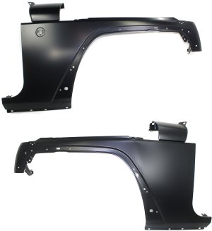 Front Fender Pair/Set for Jeep Wrangler (JK) 2007-2018, Right (Passenger) and Left (Driver), Primed (Ready to Paint) Replacement