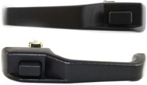 Textured Black Rear Exterior Door Handles Pair/Set for 1997-2001 Jeep Cherokee, Right (Passenger) and Left (Driver) Sides, Without Hole, Equivalent to Front, Replacement