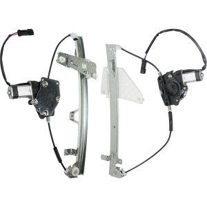 Front and Rear Window Regulator Set for 2001-2004 Jeep Grand Cherokee, Right (Passenger), Power, with Motor, Replacement