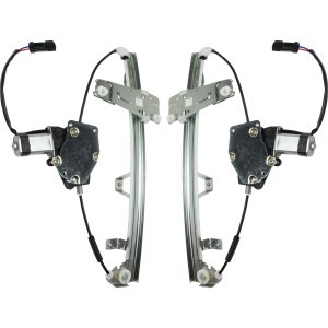 Front Window Regulator with Motor for 2000-2004 Jeep Grand Cherokee, Right (Passenger) and Left (Driver) Power Replacement Pair/Set