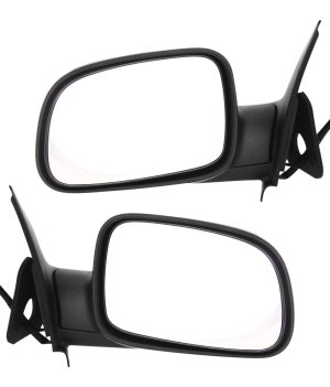 Power Manual Folding Mirror Pair/Set for 1999-2004 Jeep Grand Cherokee, Right (Passenger) and Left (Driver), Non-Heated, Textured with GTN 3 Pin Plug, Replacement