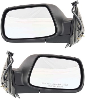 Mirror Pair/Set for Jeep Grand Cherokee 2005-2010, Right (Passenger) and Left (Driver), Power, Manual Folding, Non-Heated, Textured, Without Memory, Replacement