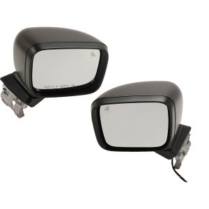Mirror Pair/Set for Jeep Renegade 2015-2023, Right (Passenger) and Left (Driver), Power Operated, Manual Folding, Heated, Textured, with Blind Spot Detection, 6-Prong Connector, Side Object Sensor, and Signal Light Replacement