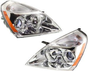 Headlight Assembly for 2006 Kia Sedona, Right (Passenger) and Left (Driver), Halogen, Replacement Pair/Set