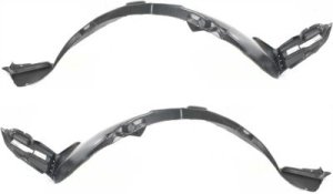 Front Fender Liner Pair/Set for Hyundai Spectra 2004-2009, Right (Passenger) and Left (Driver) Side, Replacement