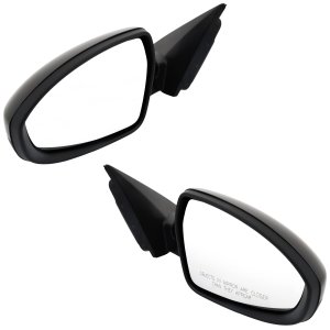 Mirror Pair/Set for KIA FORTE 2019-2022, Right (Passenger) & Left (Driver), Power Adjustable, Manual Folding, Non-Heated, Paintable, no Auto Dimming, Blind Spot Detection, No Memory, Without Puddle and Signal Light, Fits FE/LXS/S Models Replacement