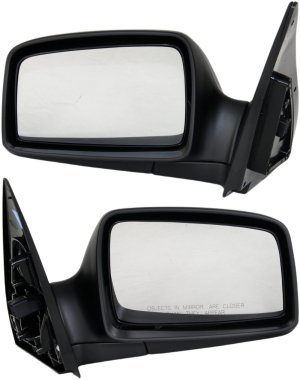Mirror Pair/Set for Kia Sportage EX Model 2005-2010, Right (Passenger) and Left (Driver), Power, Manual Folding, Heated, Paintable, Replacement
