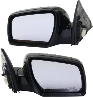 Power Manual Folding Mirror Pair/Set for 2012-2013 Kia Soul, Right (Passenger) and Left (Driver), Non-Heated, Paintable Replacement
