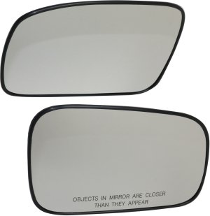 Pair/Set - Heated Mirror Glass for KIA SORENTO 2003-2009, Right (Passenger) and Left (Driver), with Backing Plate Replacement Set