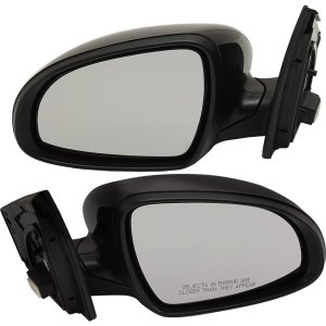 Mirror Pair/Set for Kia Sportage 2017-2022, Right (Passenger) and Left (Driver), Power, Manual Folding, Heated, Paintable, without Blind Spot Detection and Signal Light Replacement