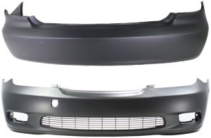 Front and Rear Bumper Cover Set for 2002-2003 Lexus ES300 and 2004 ES330, Primed (Ready to Paint) Replacement