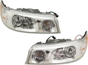 Headlight Assembly Pair/Set for 1998-2002 Town Car, Halogen, Right (Passenger) and Left (Driver) Replacement