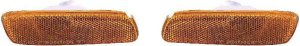Front Side Marker Light Assembly for Lexus GS300 1998-2005, Right (Passenger) and Left (Driver), On Bumper, Amber Lens, Replacement Pair/Set