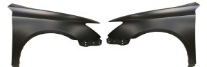 Front Fender Pair/Set for Lexus ES350 2007-2012, Right (Passenger) and Left (Driver), Primed (Ready to Paint), Steel Replacement