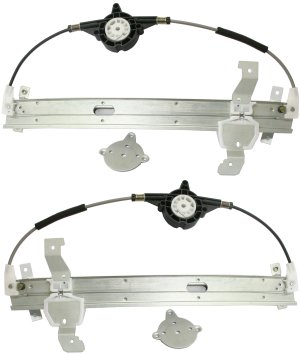 Front Window Regulator for Lincoln Town Car 1990-1993, Right (Passenger) and Left (Driver), Power, without Motor, Replacement Pair/Set