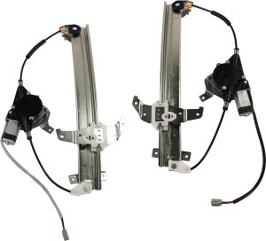Front Window Regulator with Motor Pair/Set for Lincoln Town Car 1993-1997, Right (Passenger) and Left (Driver), Power Replacement