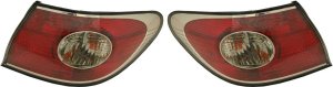 Tail Light Lens and Housing Pair/Set for Lexus ES300 (2002-2003), ES330 (2004), Outer, Right (Passenger) and Left (Driver) Replacement
