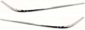 Rear Bumper Molding Pair/Set for Lincoln Town Car 2003-2011, Right (Passenger) and Left (Driver), Plastic, Chrome, Replacement