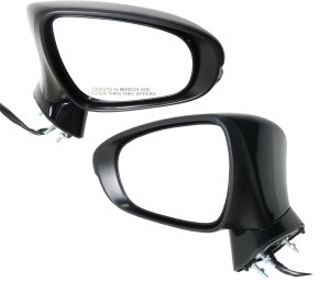 Power Heated Mirror Pair/Set for Lexus CT200H 2014-2017, Right (Passenger) and Left (Driver), Manual Folding, Paintable, with In-housing Signal Light and Memory, without Auto Dimming and Blind Spot Detection, Replacement