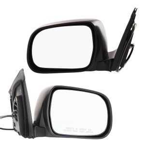 Power Heated Paintable Manual Folding Mirror Pair/Set for Lexus RX330 2004-2006, RX350 2007-2009, Right (Passenger) and Left (Driver), Japan Built Vehicle, w/o Dimmer and Memory, Replacement