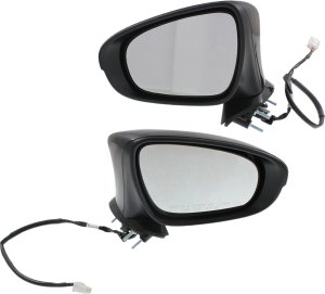 Power Mirror Pair/Set for Lexus IS250 2014-2020, IS350 2014-2020, IS300 2016-2020, Right (Passenger) and Left (Driver), Manual Folding, Heated, Paintable with Puddle Light and Signal Light, without Blind Spot Detection, Replacement 