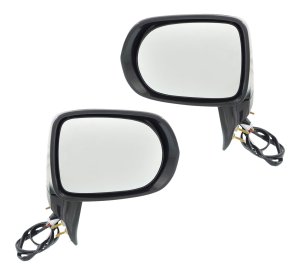 Mirror Pair/Set for 2013-2015 Lexus RX350/RX450H, Right (Passenger) & Left (Driver), Power, Manual Folding, Heated, Paintable, with Memory, Puddle & Signal Light, Japan Built Replacement