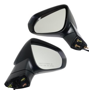 Pair/Set - Power Heated Paintable Mirrors for Lexus NX200T/NX300H 2015-2017, Right (Passenger) and Left (Driver) Manual Folding, with Memory and Signal Light, without Auto Dimming, BSD, and Dim Connector Replacement
