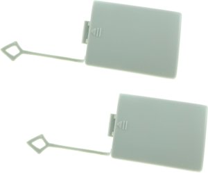 Tow Eye Cover Pair/Set for 2003-2009 Mercedes-Benz E-Class, Right (Passenger) and Left (Driver), Replacement