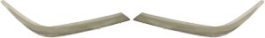 Front Bumper Molding Pair/Set for Mercedes-Benz C-Class 1998-2000, Right (Passenger) and Left (Driver), Cover, Plastic, Chrome, (202) Chassis, Replacement