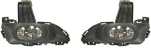 Front Fog Light Assembly Pair/Set for 2004-2006 Mazda 3 Sedan, Standard Type, Right (Passenger) and Left (Driver) Replacement