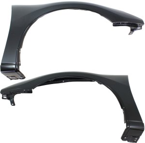 Front Fender Replacement Pair/Set for 2000-2005 Mitsubishi Eclipse, Right (Passenger) and Left (Driver), Primed (Ready to Paint), for GS/RS Models w/o Molding Hole