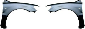 Front Fender Pair/Set for 2002-2003 Mitsubishi Lancer ES/LS Model Sedan, Right (Passenger) and Left (Driver), Primed (Ready to Paint) Replacement