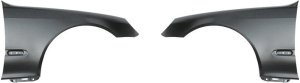 Pair/Set - Front Fender for Mercedes S-Class 2000-2006, Right (Passenger) and Left (Driver), Primed (Ready to Paint), For (220) Chassis, Replacement