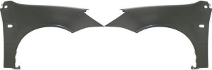 Front Fender Pair/Set for 2004-2007 Mitsubishi Lancer, Primed (Ready to Paint), Right (Passenger) and Left (Driver), Suitable for ES/LS/SE Models Sedan and Wagon without ABS Brakes, Replacement