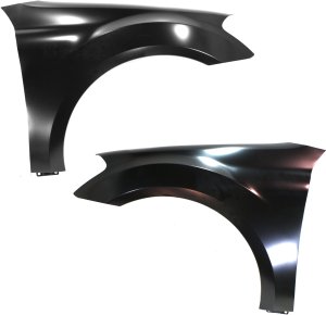 Front Fender Pair/Set for ML-Class 2006-2011, Right (Passenger) and Left (Driver), Primed (Ready to Paint), Steel - Mercedes Benz Replacement