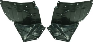 Front Fender Liner Pair/Set for Mazda MX-5 Miata 2006-2008, Right (Passenger) and Left (Driver) Front Section Replacement