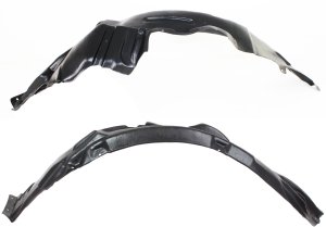 Front Fender Liner Pair/Set for Mitsubishi Lancer 2003-2006, Right (Passenger) and Left (Driver) Sides, Replacement