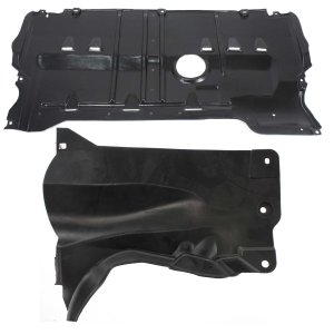 Engine Splash Shield Set for Mazda 3 (2004-2009) and Mazda 5 (2006-2010), Includes 2 Under Cover Rear Shields, Replacement Set