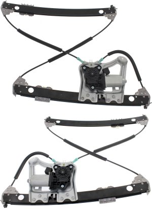 Front Window Regulator for Mercedes S-CLASS 2000-2002, Power, With Motor, Right (Passenger) and Left (Driver), Replacement Pair/Set