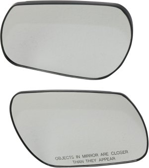 Mirror Glass Pair/Set for 2004-2009 Mazda 3 and 2006-2008 Mazda 6, Right (Passenger) and Left (Driver), Power, Heated, Hatchback/Sedan, with Turbo and Backing Plate, Replacement