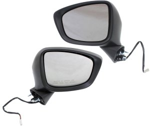 Power Mirror Pair/Set for 2013-2015 Mazda CX-5, Manual Folding, Heated, Paintable, With In-housing Signal Light, Without Auto Dimming, Blind Spot Detection, Memory, Right (Passenger) and Left (Driver) Replacement